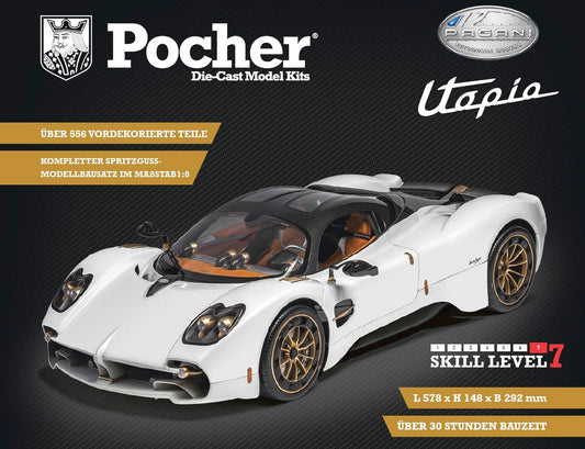 POCHER Pagani Utopia Coupé - Pearl White 1:8
